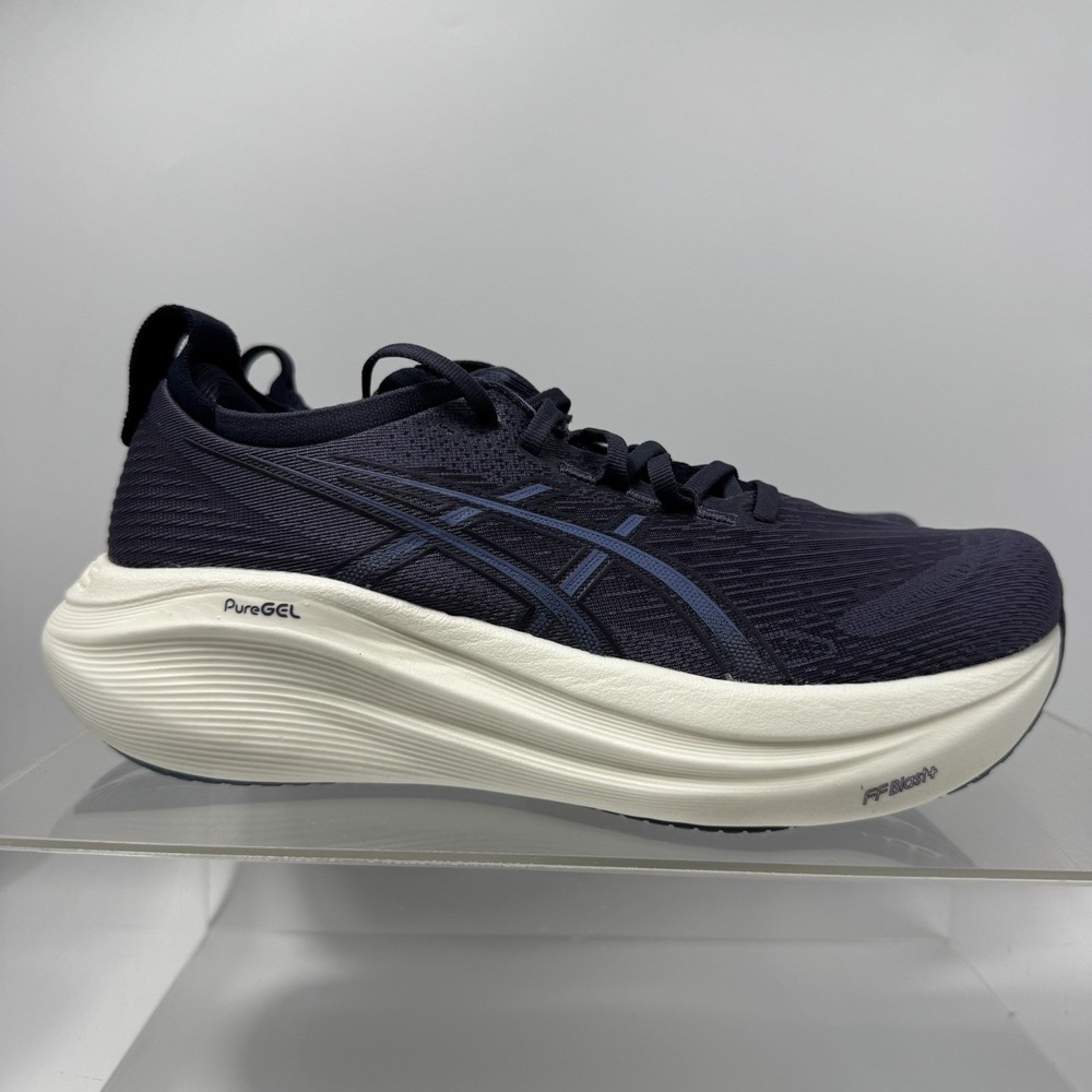 Brand New ASICS Gel Nimbus 27 Indigo Denim Blue 1011B958 Running Men's Size 8 - Picture 2 of 9